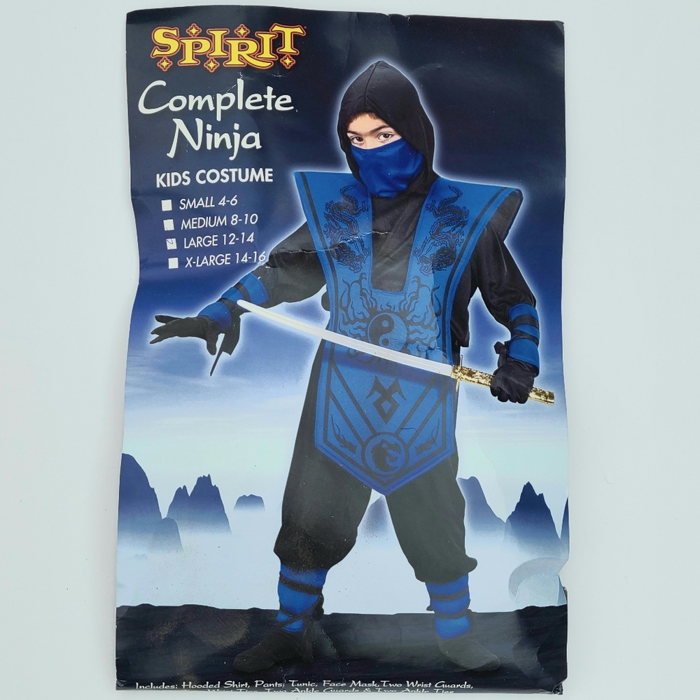 Ninja Child Costume in bag.